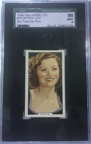 Lot of 3 - 1939 Gallaher Actress Cards w. Myrna Loy - SGC 96 (9)