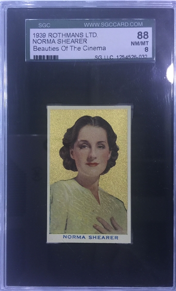 Lot of 2 - 1939 Rothmans LTD. Actresses Cards w. Norma Shearer - SGC 88 (8)