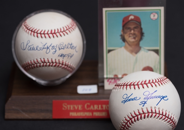 Steve Carlton & Goose Gossage Signed Baseballs 