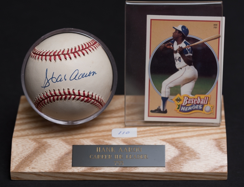 Hank Aaron Signed National League Baseball - JSA