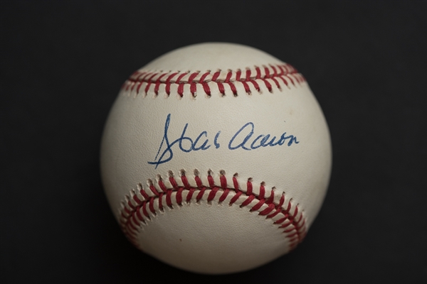 Hank Aaron Signed National League Baseball - JSA