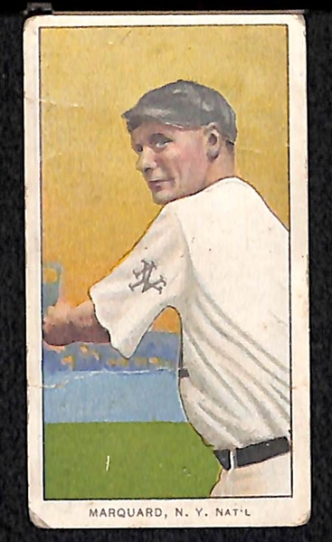 1909 T206 Rube Marquard  - Polar Bear - Follow Through - HOF