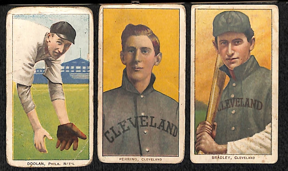 Lot of (3) 1909 T206 Cards w. Doolan - Perring - Bradley