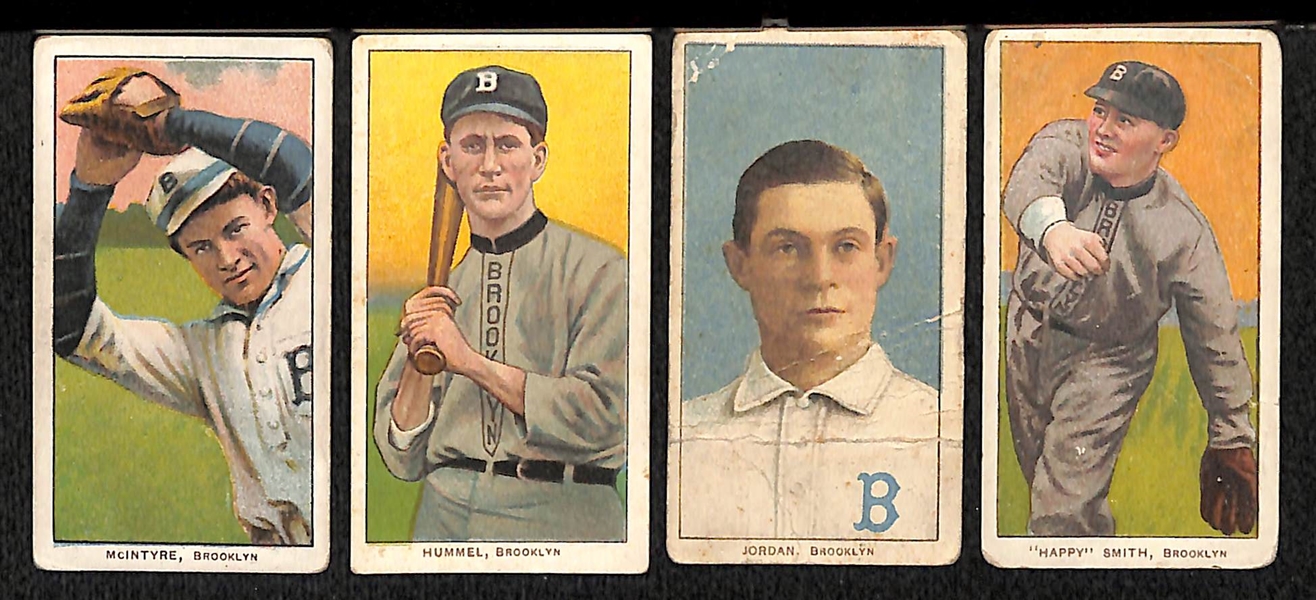 Lot of (4) 1909 T206 Cards w. McIntyre - Hummel - Smith - Jordan