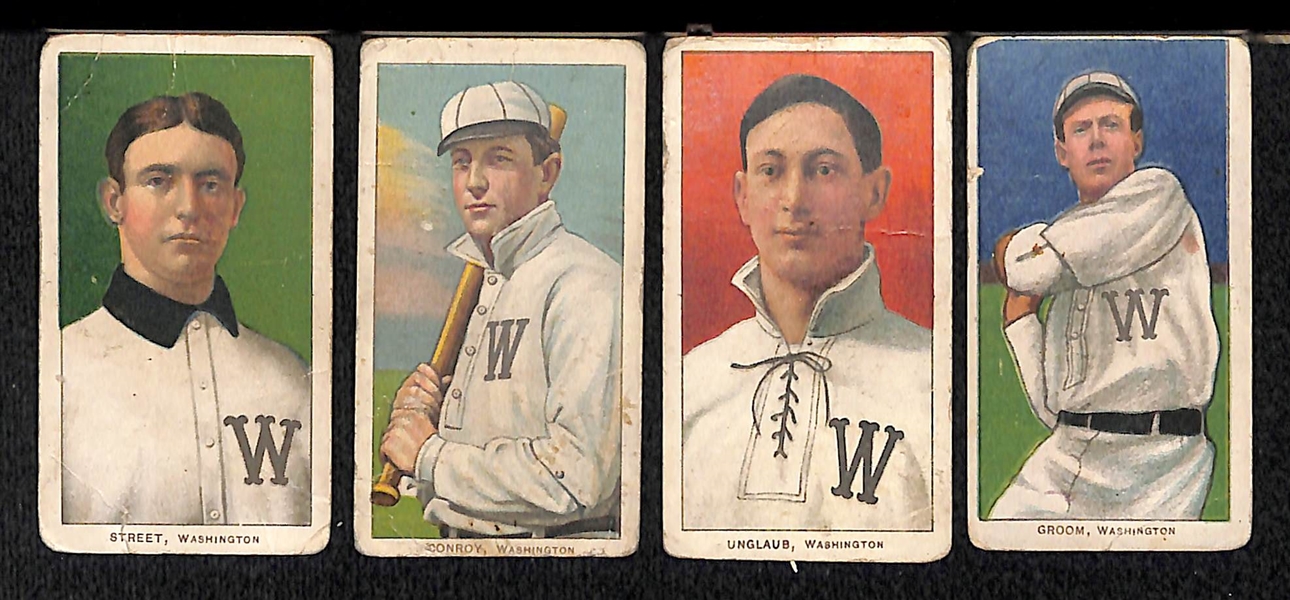 Lot of (4) 1909 T206 Cards w. Street - Conroy - Unglaub - Groom