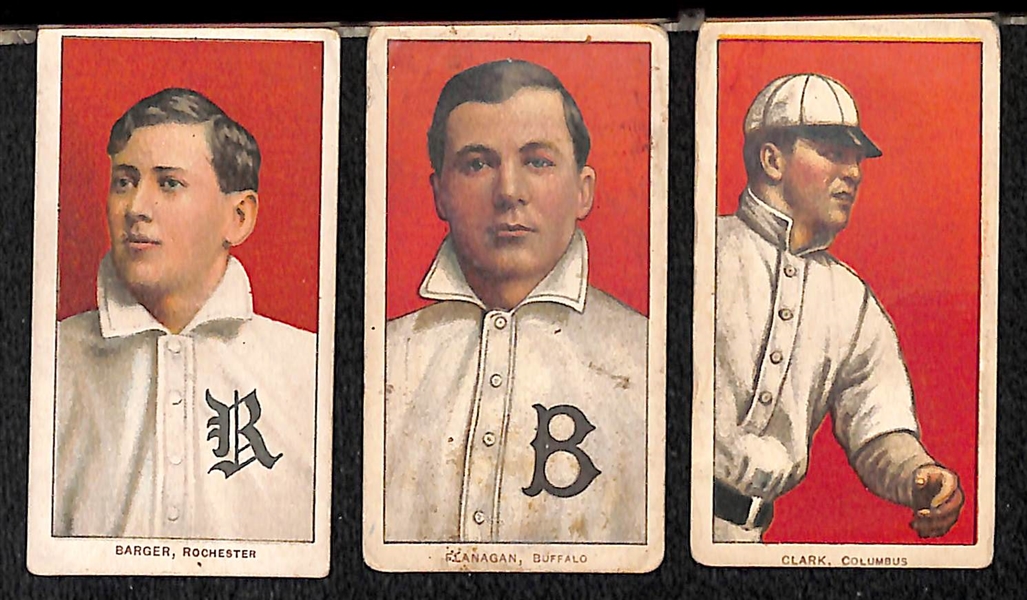 Lot of (3) 1909 T206 Cards w. Barger - Flanagan - Clark