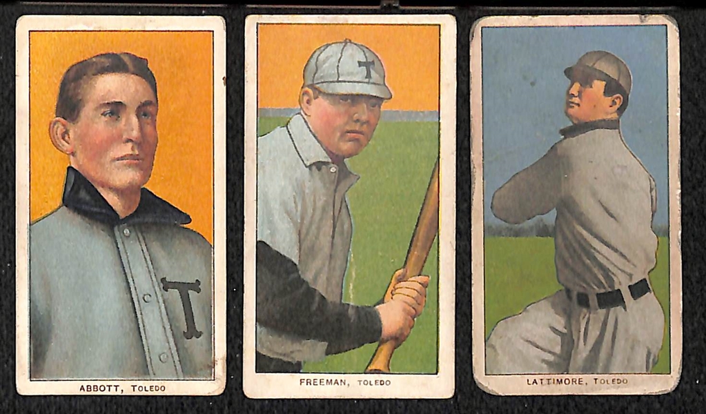 Lot of (3) 1909 T206 Cards w. Abbott - Freeman - Lattimore