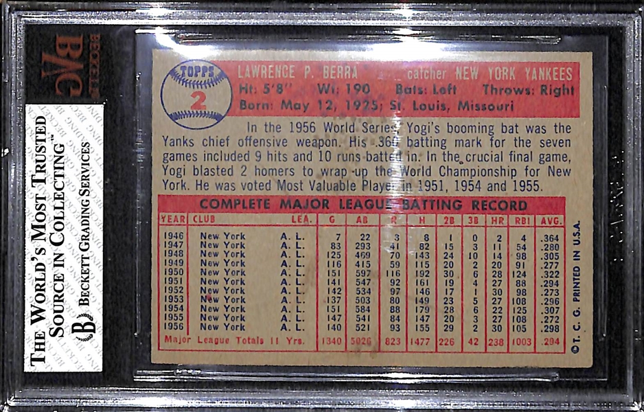 1957 Topps Yogi Berra BVG 6