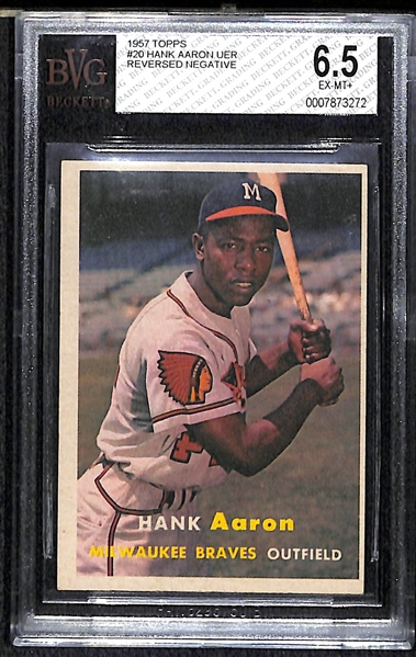 1957 Topps Hank Aaron (UER) BVG 6.5