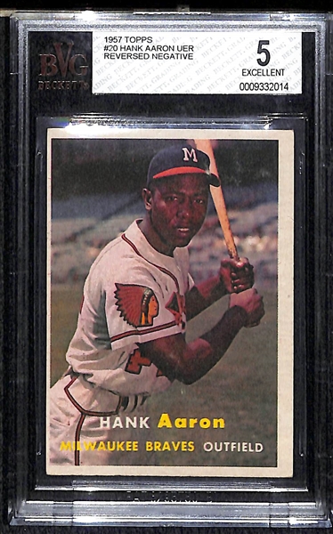 1957 Topps Hank Aaron (UER) BVG 5