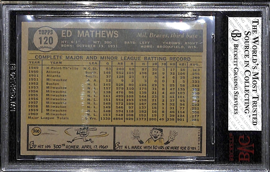 1961 Topps Eddie Mathews BVG 7.5