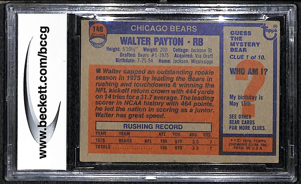 1976 Topps Walter Payton BCCG 7