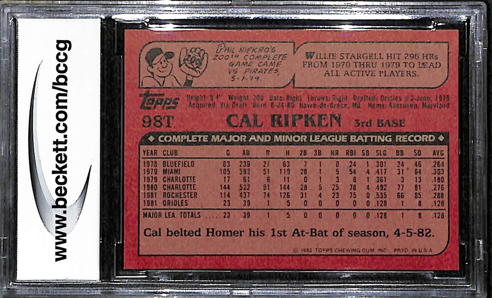 1982 Topps Cal Ripken BCCG 10