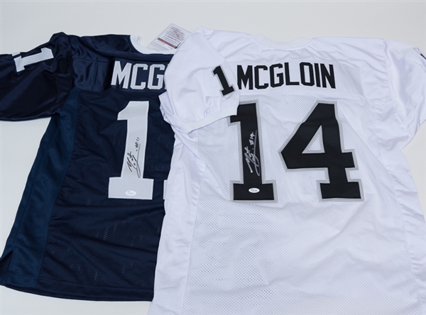 Lot of Two Matt McGloin Signed Jerseys (Penn State and Oakland Raiders) - JSA