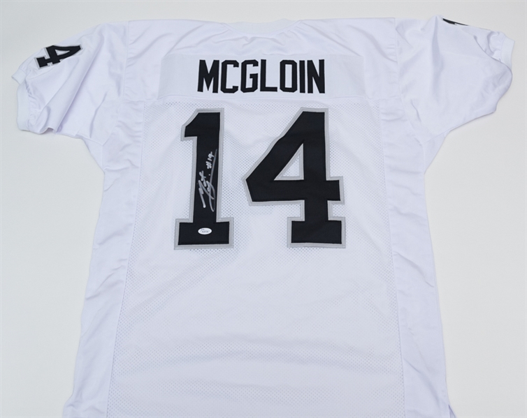 Lot of Two Matt McGloin Signed Jerseys (Penn State and Oakland Raiders) - JSA