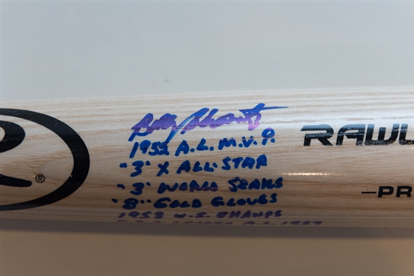 Bobby Shantz Signed Rawlings Statistics Bat