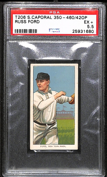 1909 T206 Russ Ford - Sweet Caporal - PSA 5.5