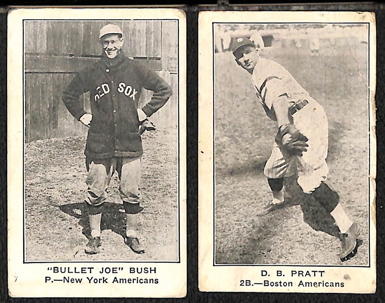 Lot of (4) 1922 E121 American Caramel Cards w. Joe Bush