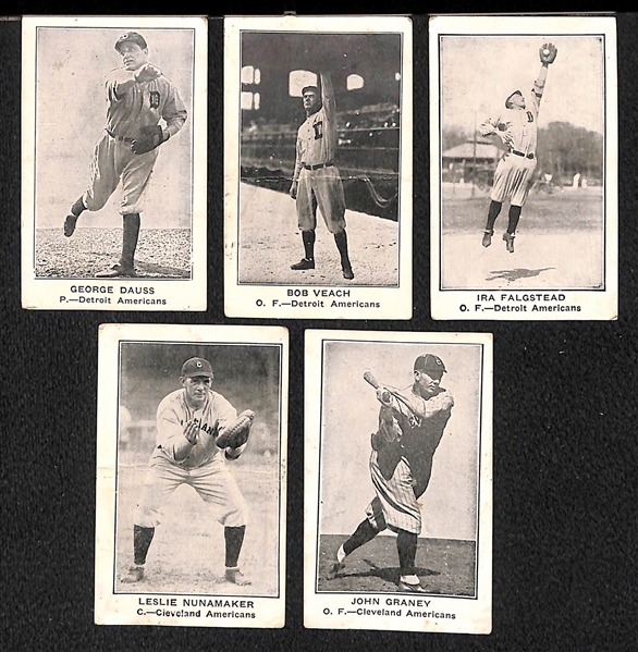 Lot of (5) 1922 E121 American Caramel Cards w. George Dauss