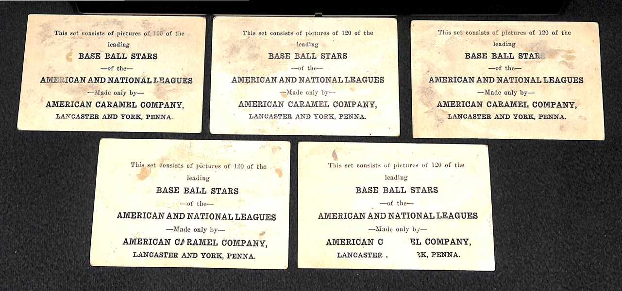 Lot of (5) 1922 E121 American Caramel Cards w. George Dauss