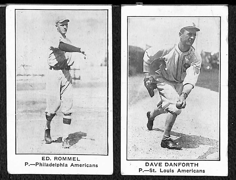 Lot of (4) 1922 E121 American Caramel Cards w. Ed Rommel