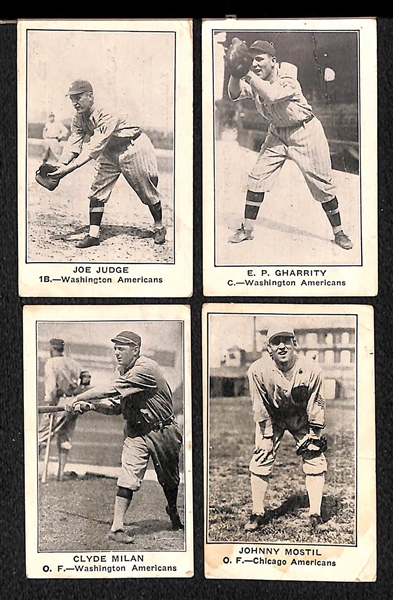 Lot of (4) 1922 E121 American Caramel Cards w. Joe Judge