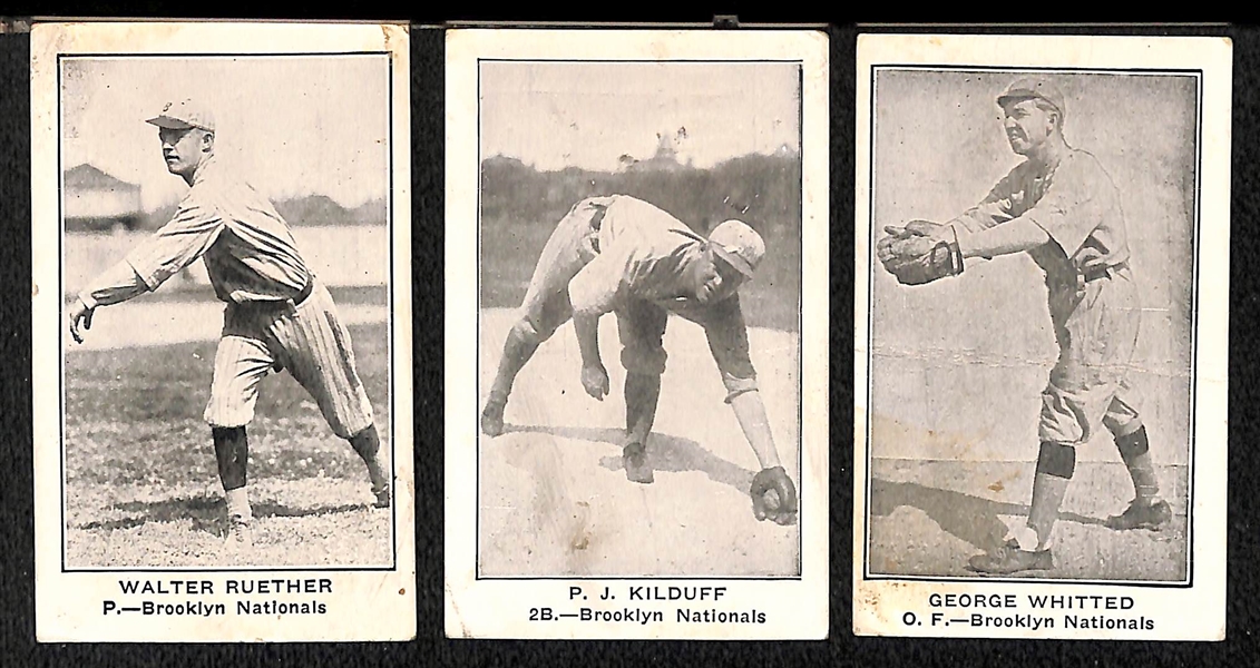 Lot of (5) 1922 E121 American Caramel Cards of Brooklyn Dodgers