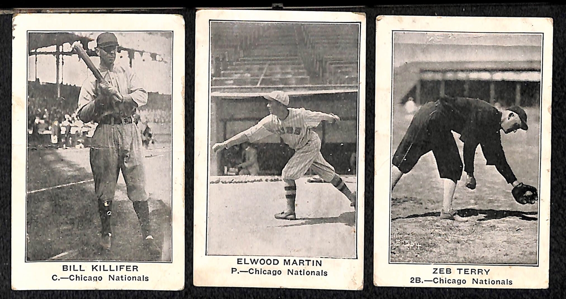 Lot of (5) 1922 E121 American Caramel Cards of Chicago Cubs