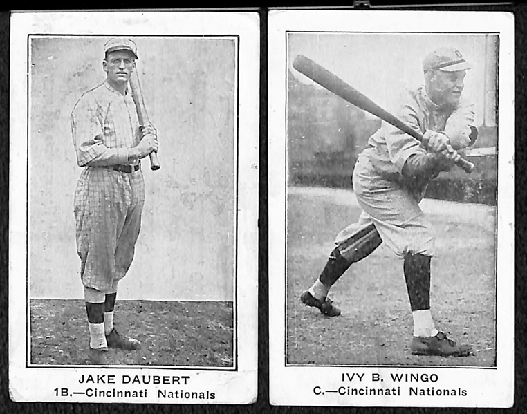 Lot of (4) 1922 E121 American Caramel Cards w. Jake Daubert