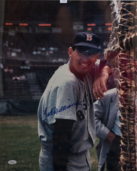 Ted Williams Signed 16 x 20 Photo - JSA