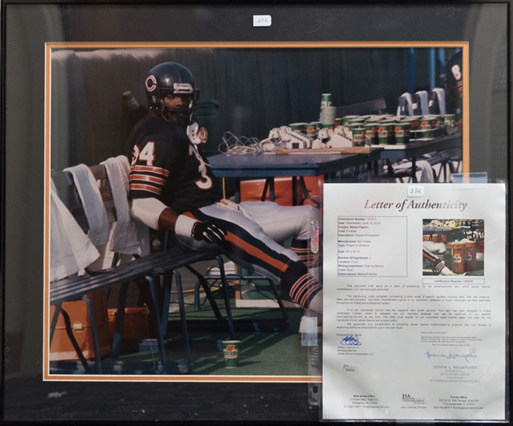 Lot Detail - Walter Payton Signed Memorabilia Collection Including