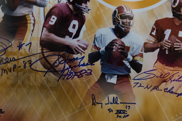 Joe Theismann, Doug Williams & Mark Rypien Signed Redskins Super