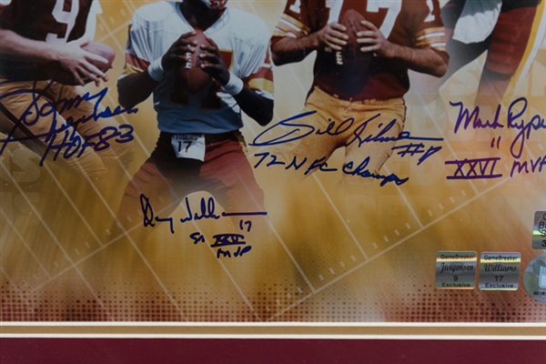 Washington Redskins QB Legends Signed & Framed Photo Display 