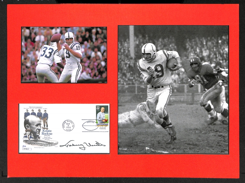 Johnny Unitas Signed Letter & Photo Display - JSA