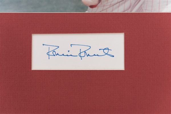 Richie Ashburn (JSA) & Robin Roberts Signed Photo & Cut Displays