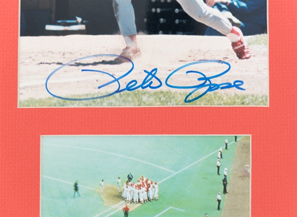 Johnny Bench & Pete Rose Signed Photo & Cut Displays