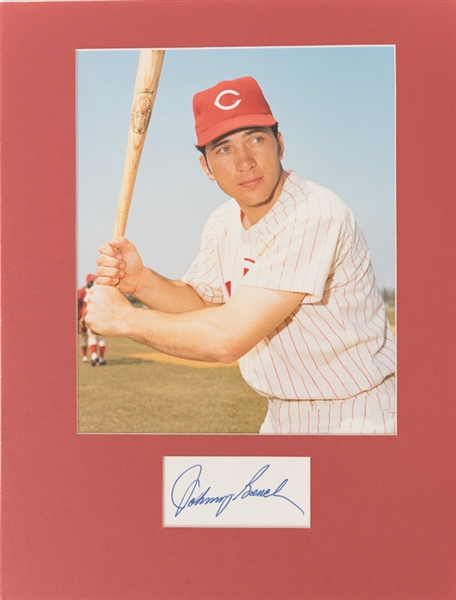 Johnny Bench & Pete Rose Signed Photo & Cut Displays