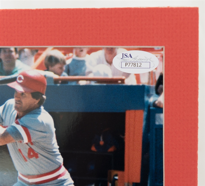 Johnny Bench & Pete Rose Signed Photo & Cut Displays