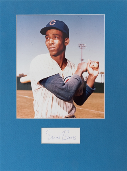 Duke Snider & Ernie Banks Signed Photo & Cut Displays