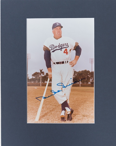 Duke Snider & Ernie Banks Signed Photo & Cut Displays