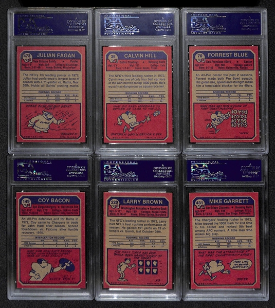 Lot of (14) 1973 Topps PSA 8 Graded Cards & One PSA 9