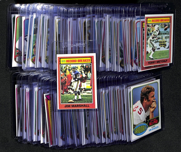 Lot of 155 Assorted 1976 Topps Football Cards