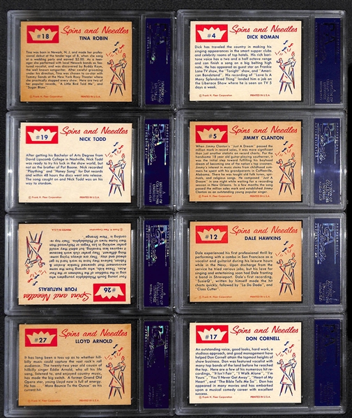 Lot of (8) 1960 Spins & Needles Non-Sport - All PSA Grade 8 