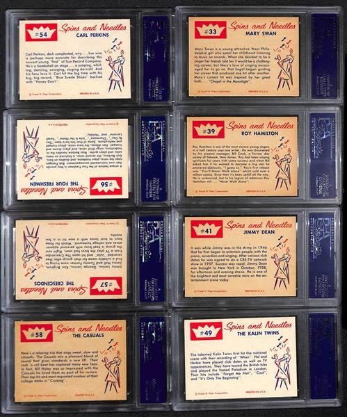 Lot of (8) 1960 Spins & Needles Non-Sport PSA 8 Graded Cards