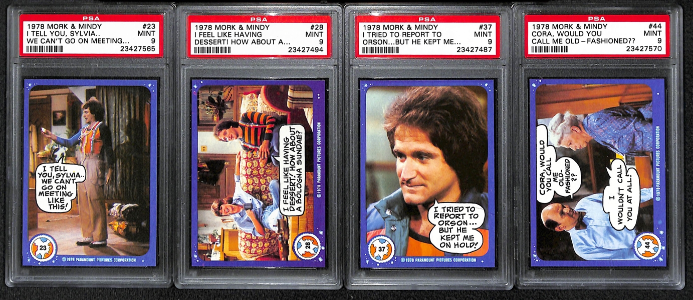 Lot of (19) 1978 Topps Mork & Mindy PSA Grade 9 Cards