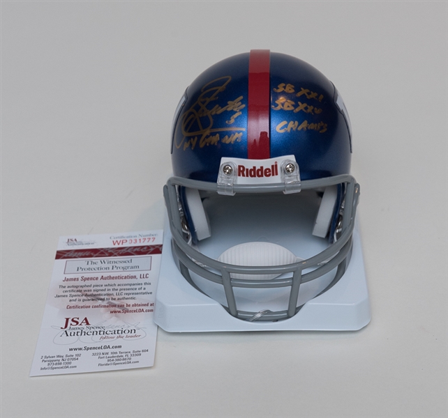 Sean Landeta Signed New York Giants Mini Helmet - JSA