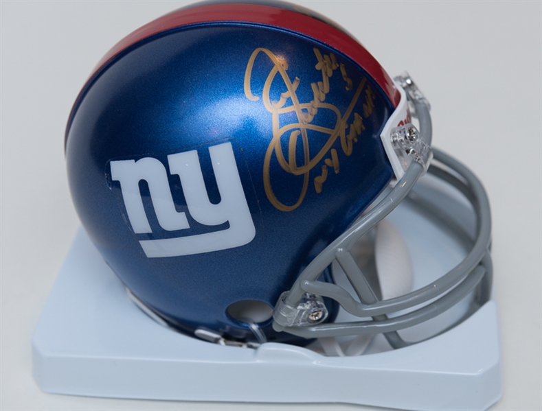 Sean Landeta Signed New York Giants Mini Helmet - JSA