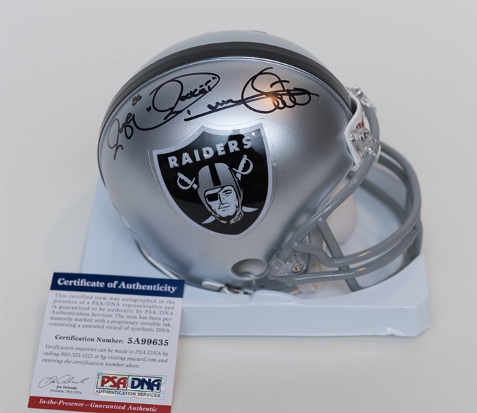 Raghib Ismail Signed Oakland Raiders Mini Helmet - PSA/DNA