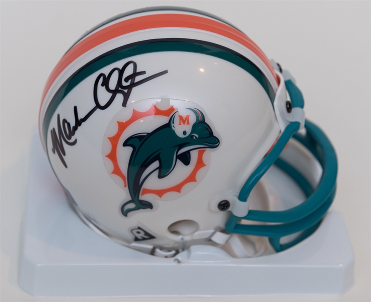 Lot Detail - Mark Clayton Signed Miami Dolphins Mini Helmet - Topps Reserve