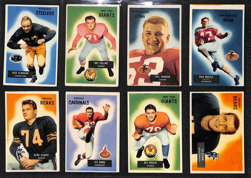 1955 Bowman Football Partial Set (Norm Van Brocklin)